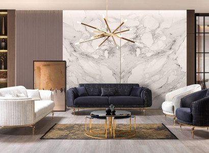 Sofagarnitur 3311 Set Sitzer Couch Polster Möbel Textil Stoff Luxus neu